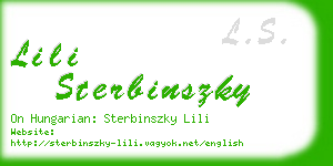 lili sterbinszky business card